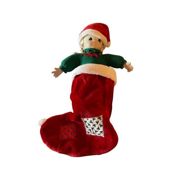 Vintage Precious Moments Limited Edition Nikki Christmas Stocking Doll 14" - Picture 5 of 10